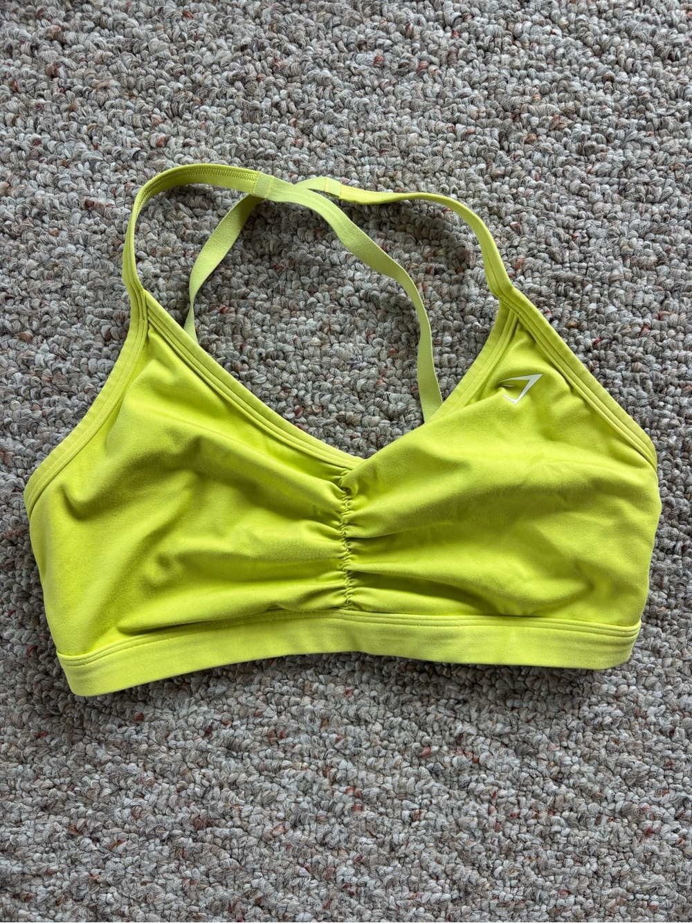 Gymshark Neon Yellow Crossback Sports Bra